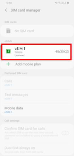 Add eSIM to Samsung how to guide